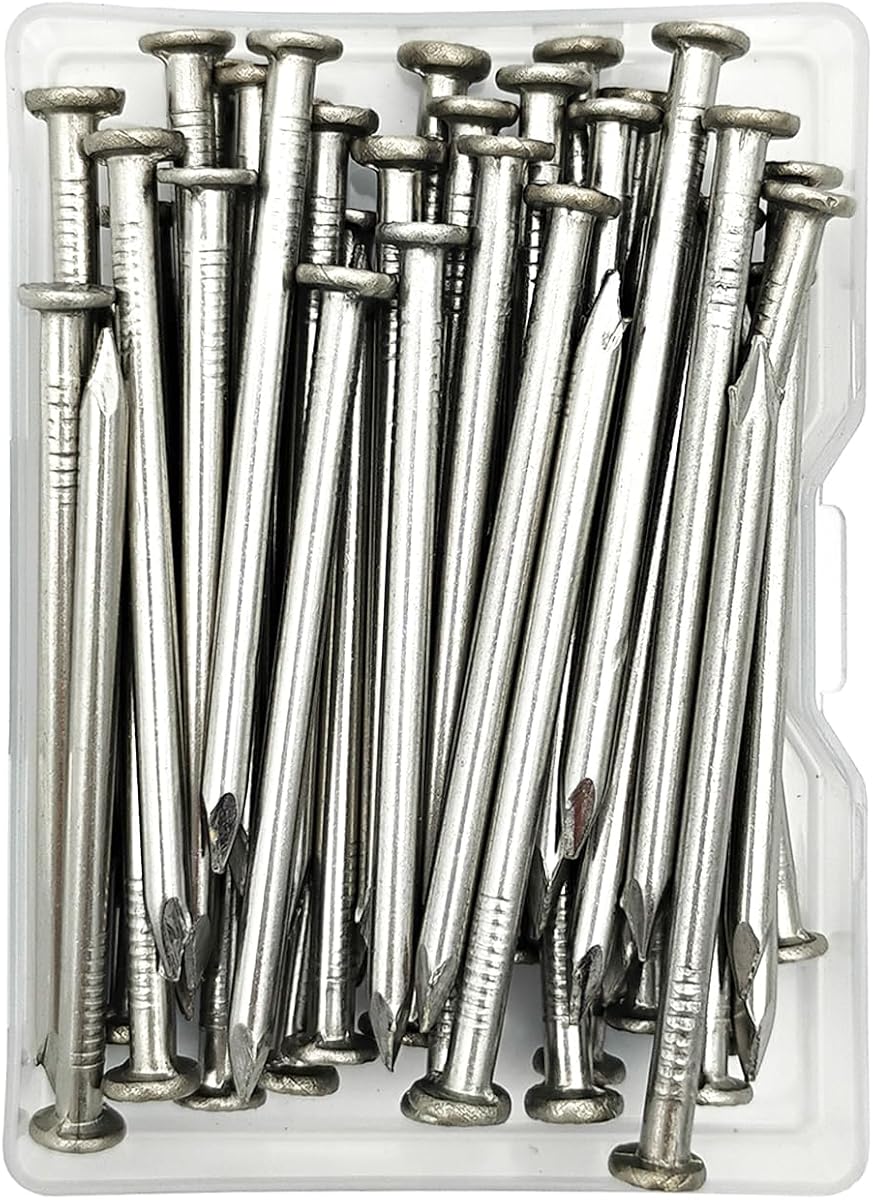 45Pcs 2 Inch 201 Stainless Steel Nails,Rust Resistant Nails for Indoor Wood Projects, Cabinets, Trim and Home Decoration