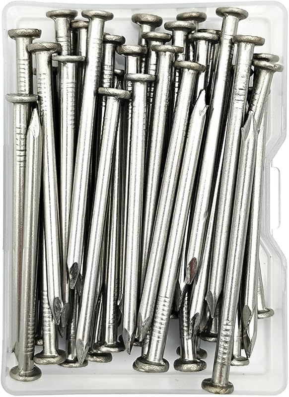 45Pcs 2 Inch 201 Stainless Steel Nails,Rust Resistant Nails for Indoor Wood Projects, Cabinets, Trim and Home Decoration