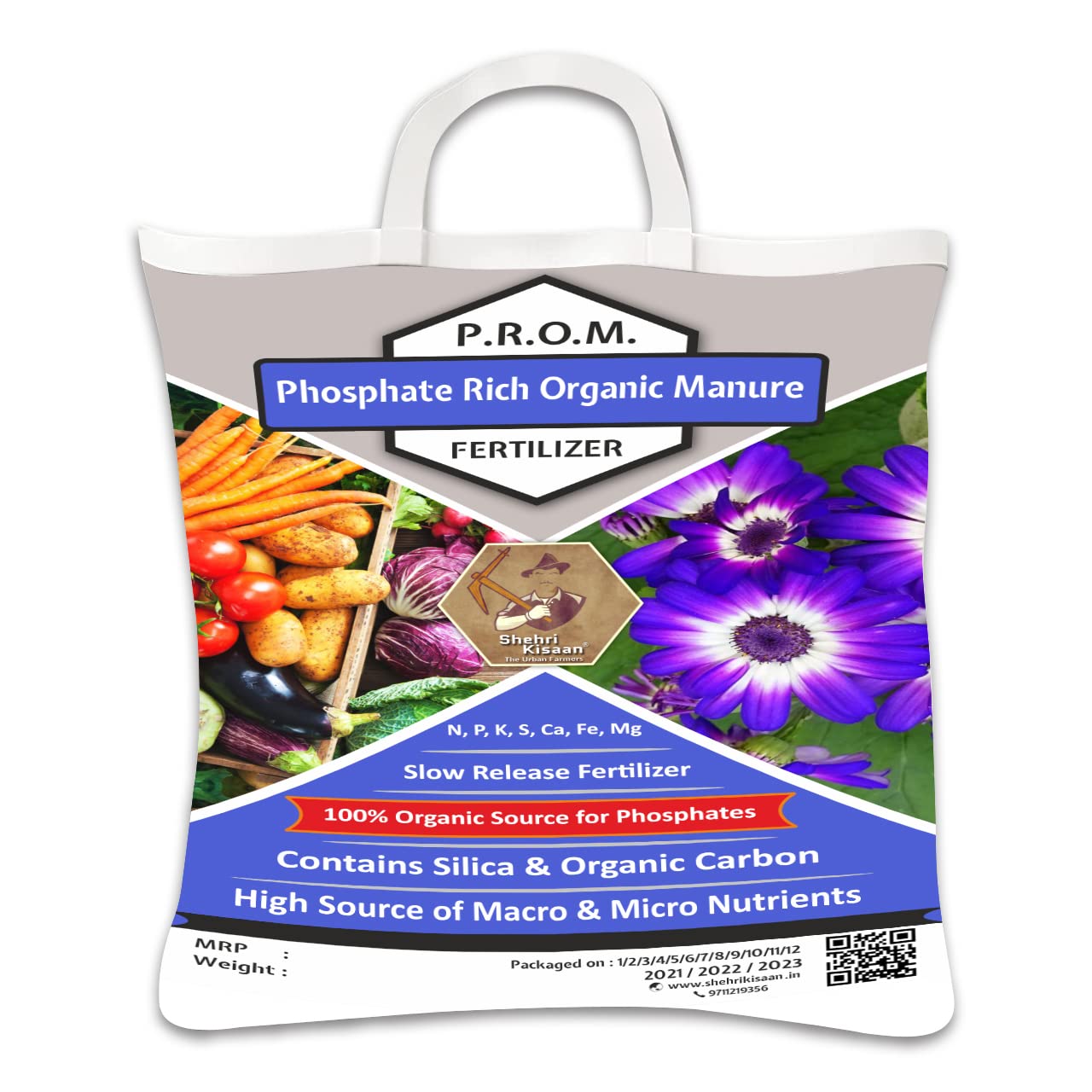 Shehri Kisaan® PROM- Phosphate Rich Organic Manure for Plants | 100% Natural Bio Fertilizer-Soil Booster | Organic Carbon Micro & Macro Nutrients Rich Plant Food (10 KG (2 TO 4 MM)) (B0B7NT28YG) Amazon Price History, Amazon Price Tracker