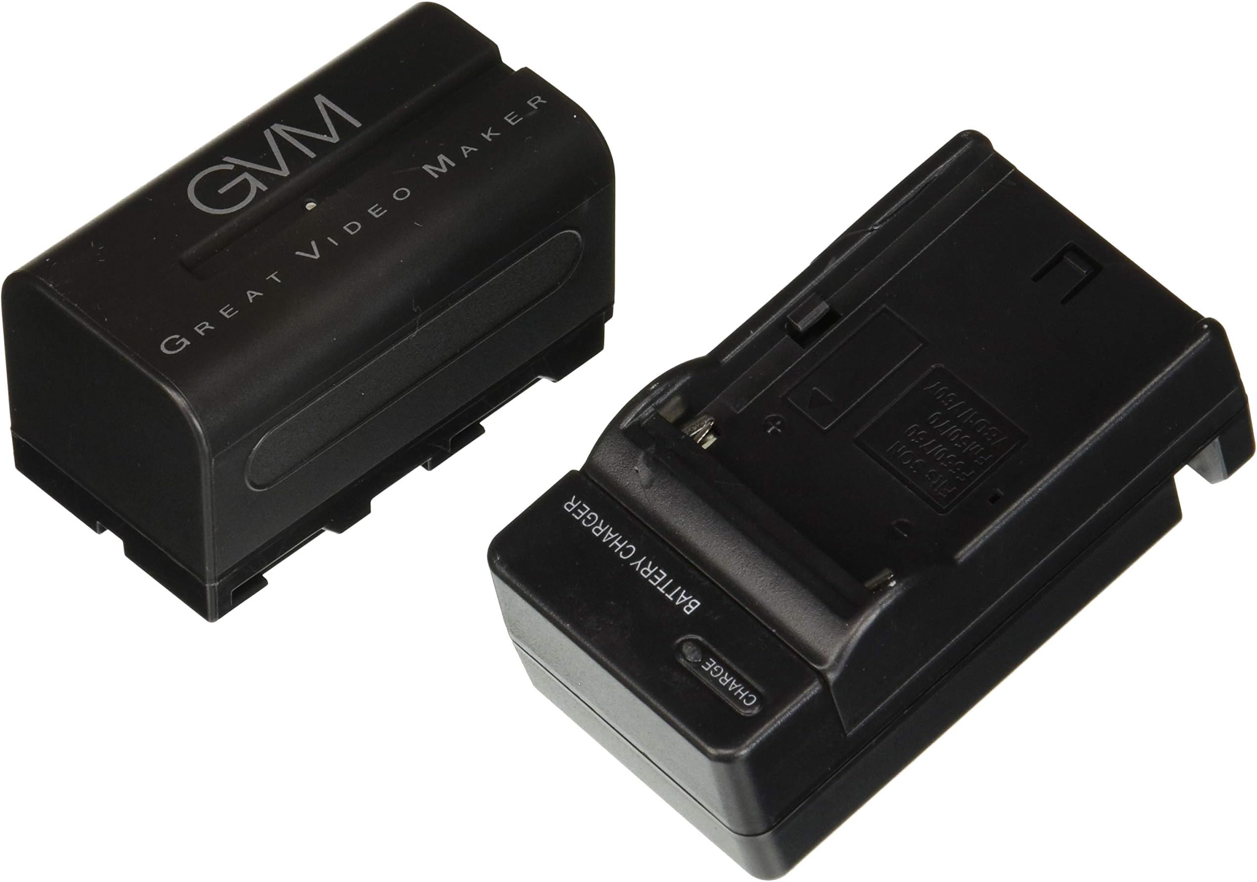 GVM 2 Pack NP-F750/770 Battery and Charger 4400mAh for Sony NP-F975, NP-F960, NP-F950, NP-F930, NP-F770, NP-F750, NP-F550, DCR, DSR, HDR, FDR, HVR, HVL and LED Light