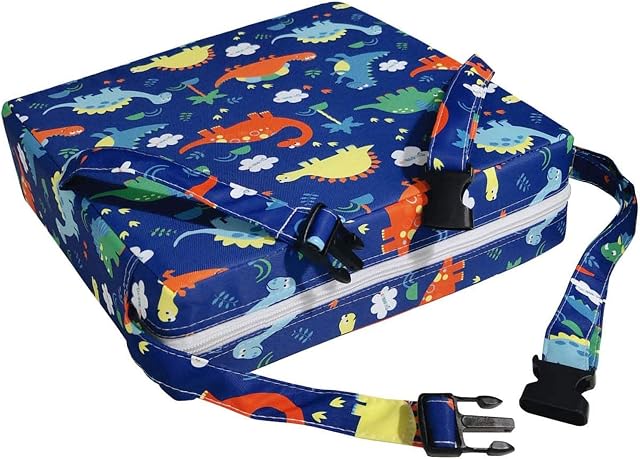 KATEL Booster Seat for Dining Table,Dining Chair Heightening Cushion | Washable Seat Cushion with 2 Adjustable Straps Safety Buckle, Chair Heightening Cushion