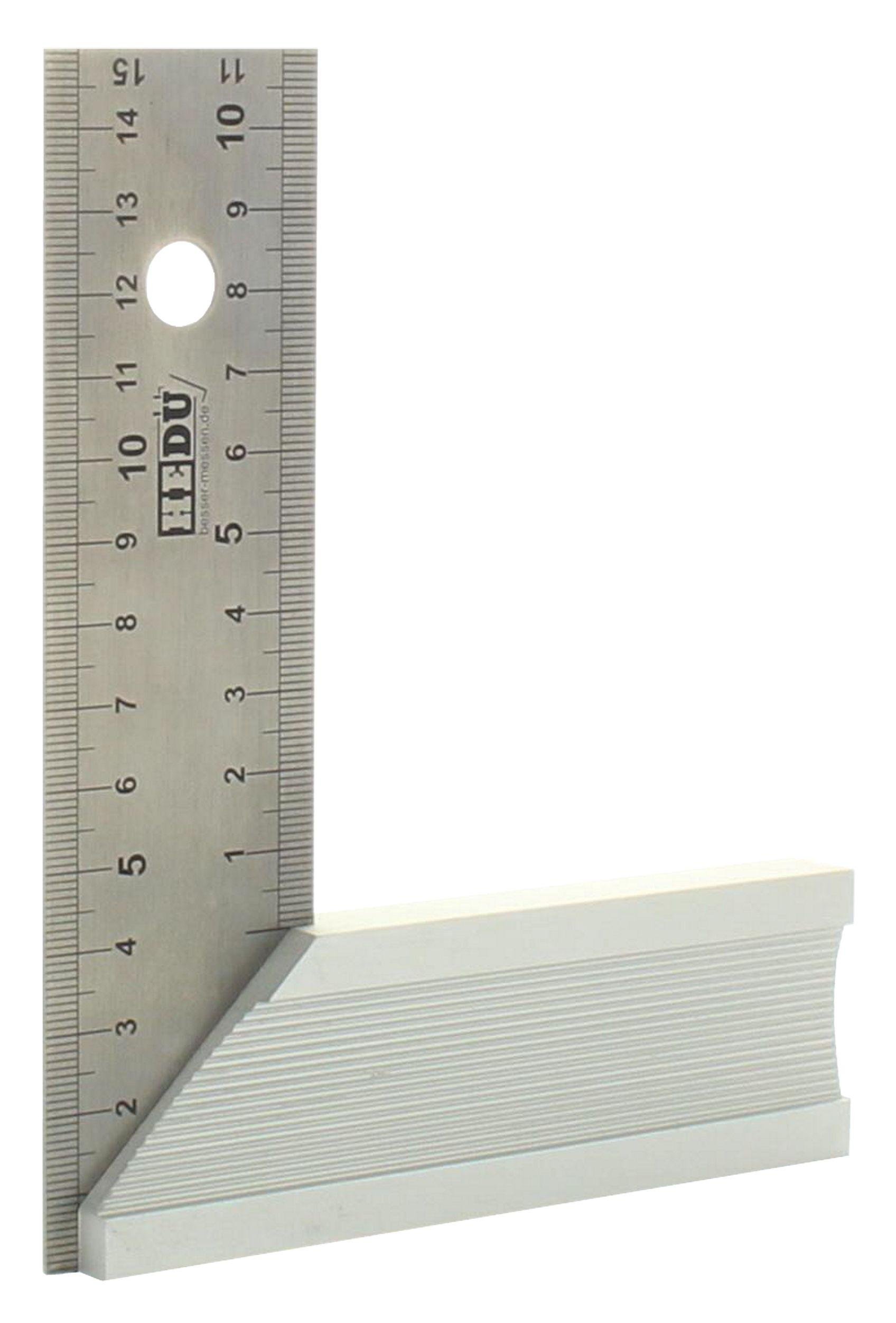 Kątownik stolarski z ogranicznikiem, kąt nachylenia 45°, narzędzie kątowe proste, 150 x 40 x 1 mm