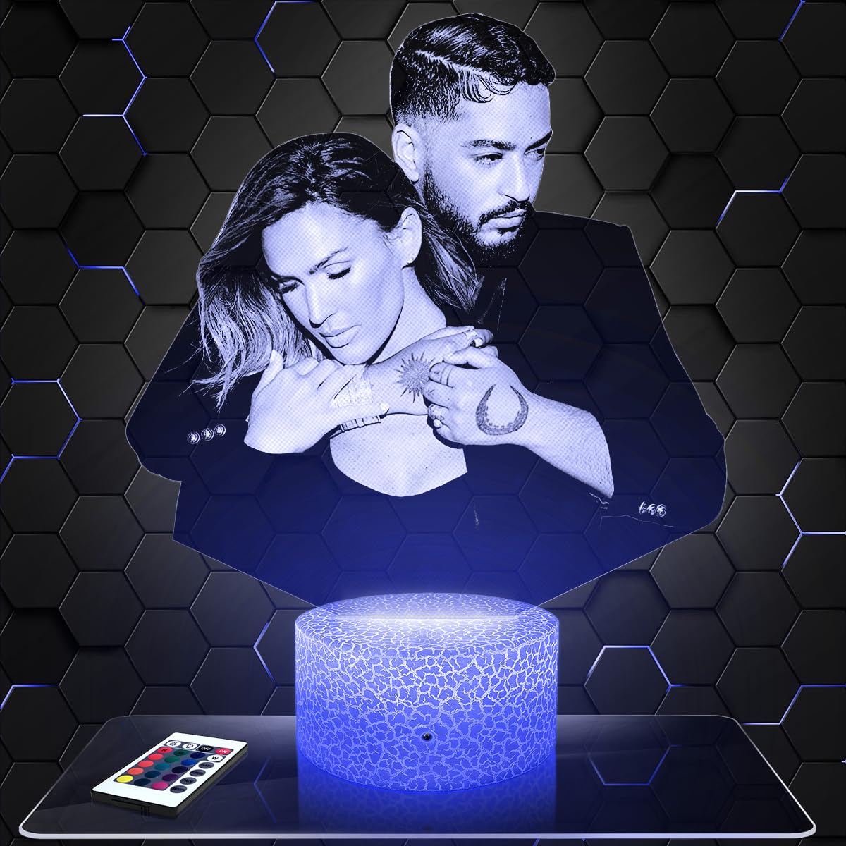 Lampe De Chevet, Veilleuse Tactile Signe Astrologique - Lion Lampe 3D Led Illusion, Idée Cadeau