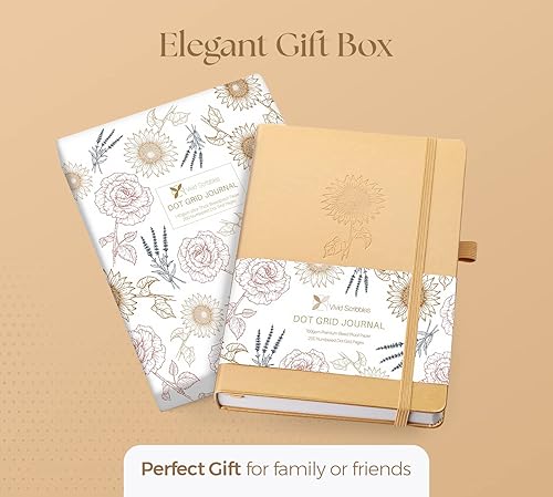 Miniatura 2 de Diario punteado  Cuaderno de puntos A5 con papel a prueba de sangrado, tapa dura, diseño plano  Diario de cuadrícula de puntos para escribir,