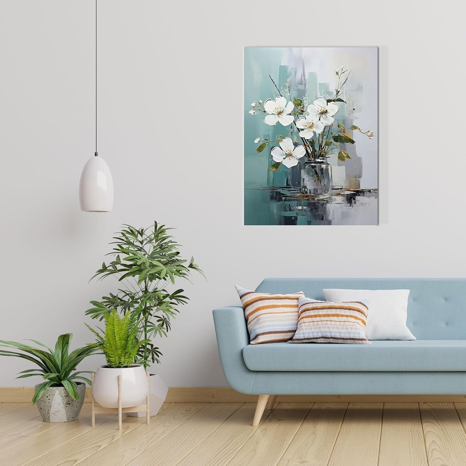 daktenn Floral Canvas Wall Art Bathroom Wall Art Pictures Wall Decor Home Decor Wall Decor for Bedroom Livingroom 18x24 Inches image 2