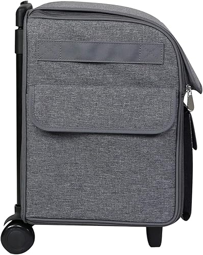 Miniatura 20 de Everything Mary Serger - Estuche de almacenamiento con ruedas para máquinas Overlock, color negro, floral, para hermanos, cantantes y Juki Sergers