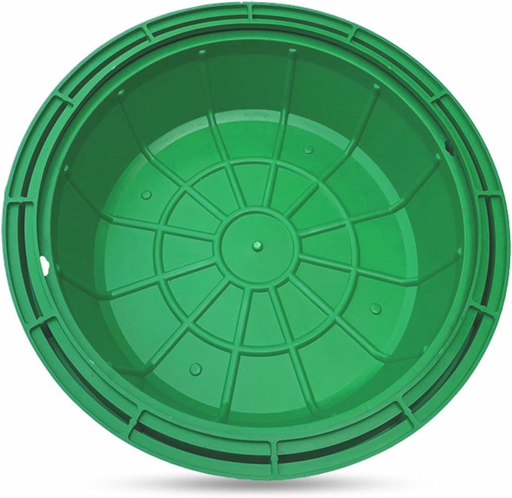 Plaque d'égout invisible ronde 70x70 cm en résine verte pour pelouse