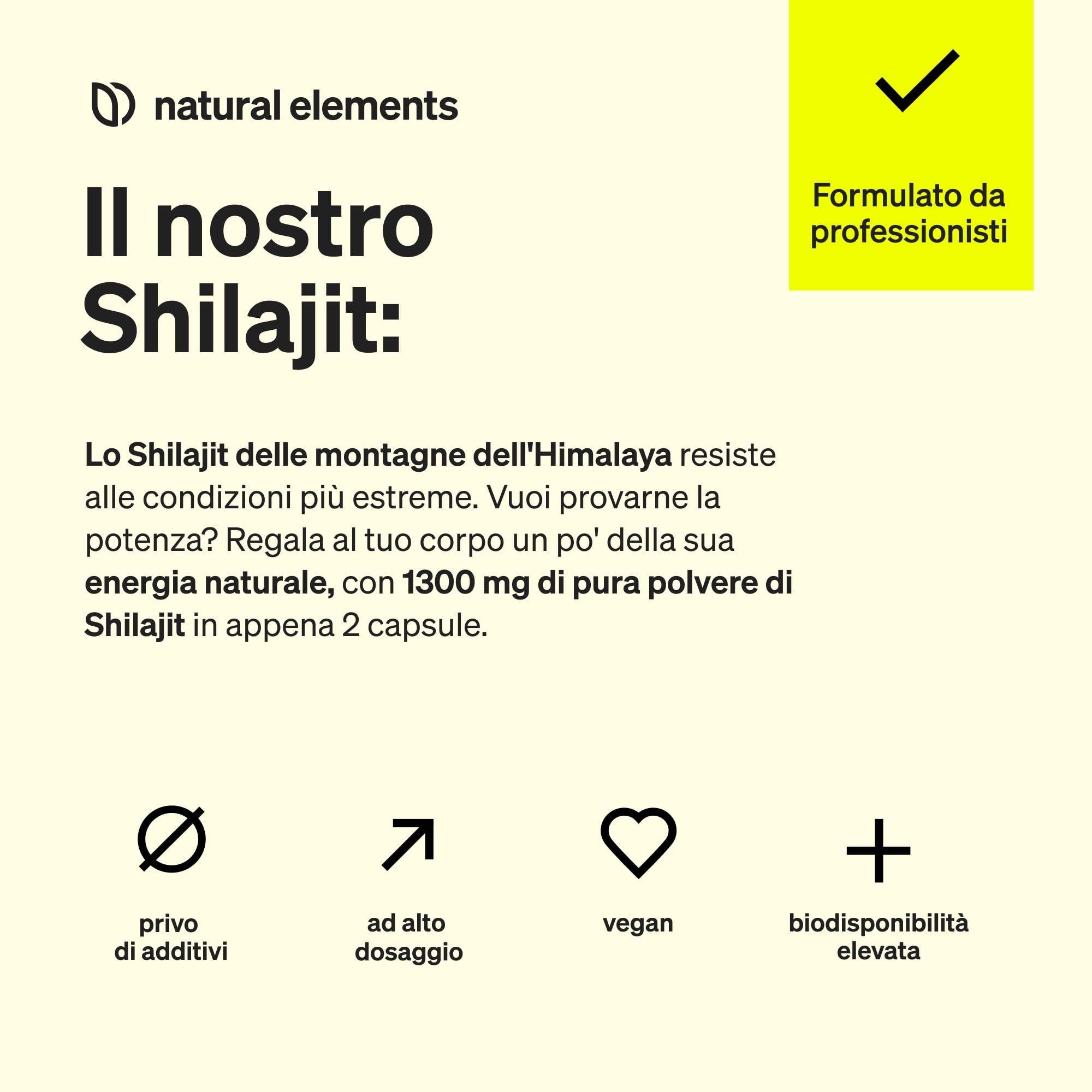 Integratore di Shilajit 1300 mg per Dose - 120 Capsule Vegane - Privo di Additivi - Prodotto in Germania e Testato in Laboratorio