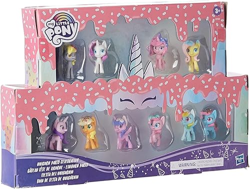 My Little Pony Mini figura de celebración de fiesta de unicornio, paquete de 10