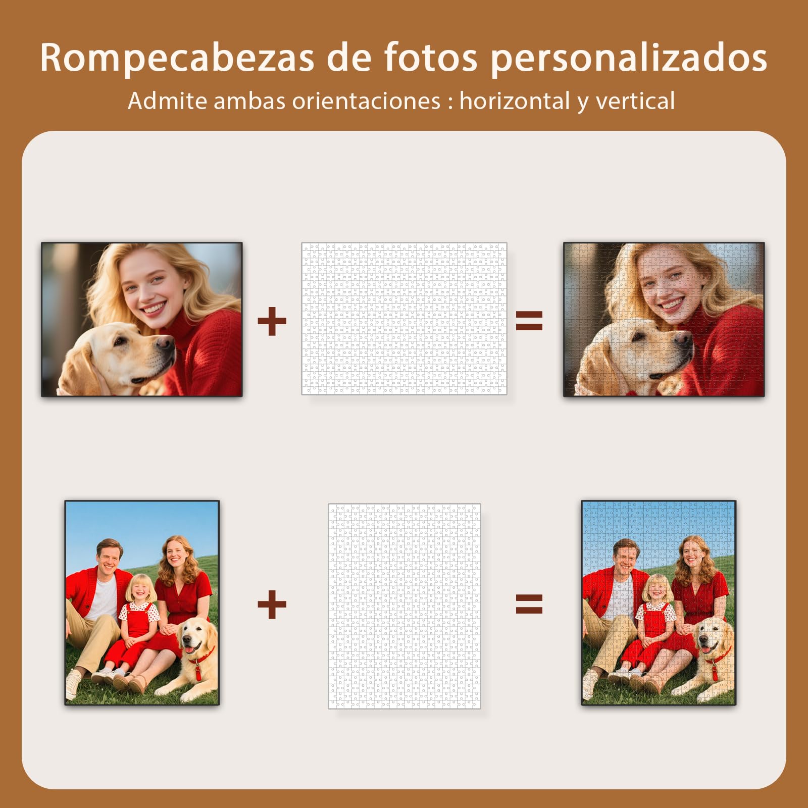Bemaystar Puzzle Personalizado con Foto - 35 a 1000 Piezas de Madera con 4 Estilos Artísticos | Regalos Personalizados Únicos