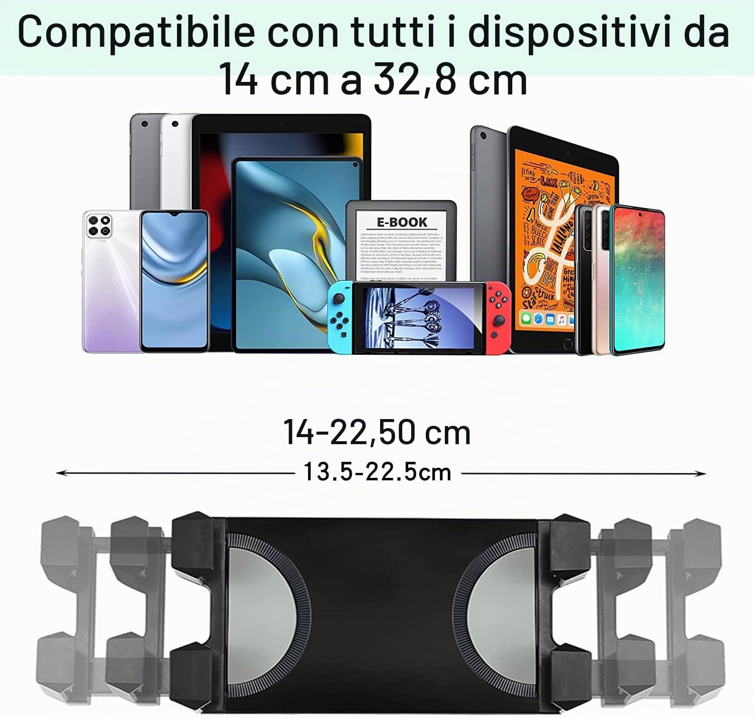 Supporto da pavimento per iPad, iPad Mini e altri tablet (5,5-12,9" pollice)