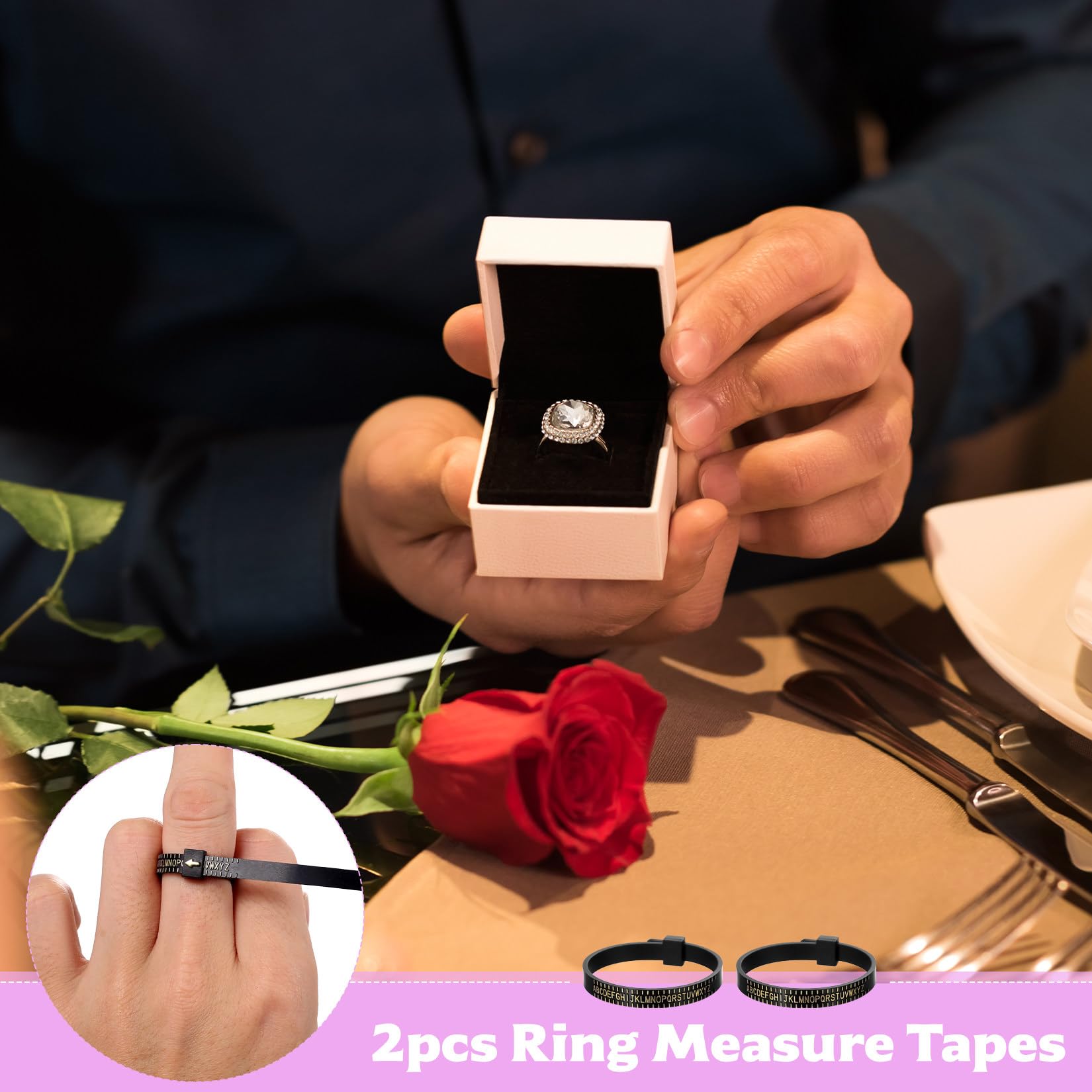 4 Pièces Mesureur De Taille De Bagues, Jauge De Mesure Pour Bagues