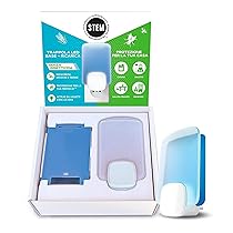 STEM Trappola LED Antimosche, Antimoscerini e Antitarme, Senza Insetticida, Protezione 24, 7 dagli Insetti Volanti, per Uso Interno, 1 Base e 1 Ricarica