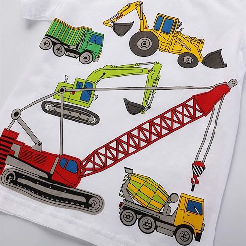 Miniatura 7 de Camisetas de manga corta para niños pequeños, camisetas de algodón con gráfico casual con cuello redondo para verano