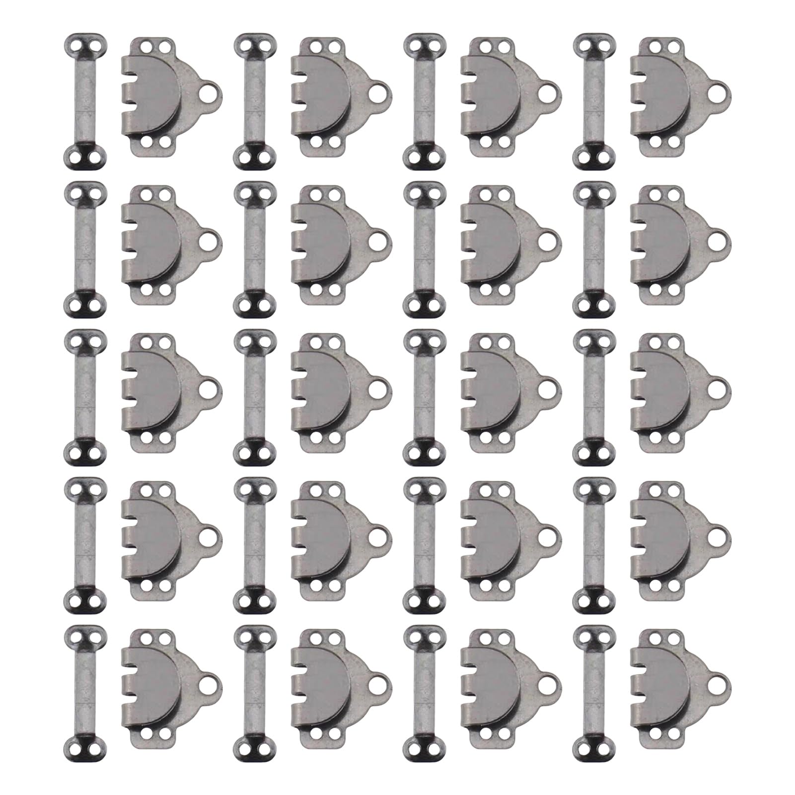Mubsar 20 Pairs Sewing Hooks and Eyes Closure Set Sewing Clasp Fasteners Kit Sew Repair Hooks Replacement for Trousers Skirt Dress Bra