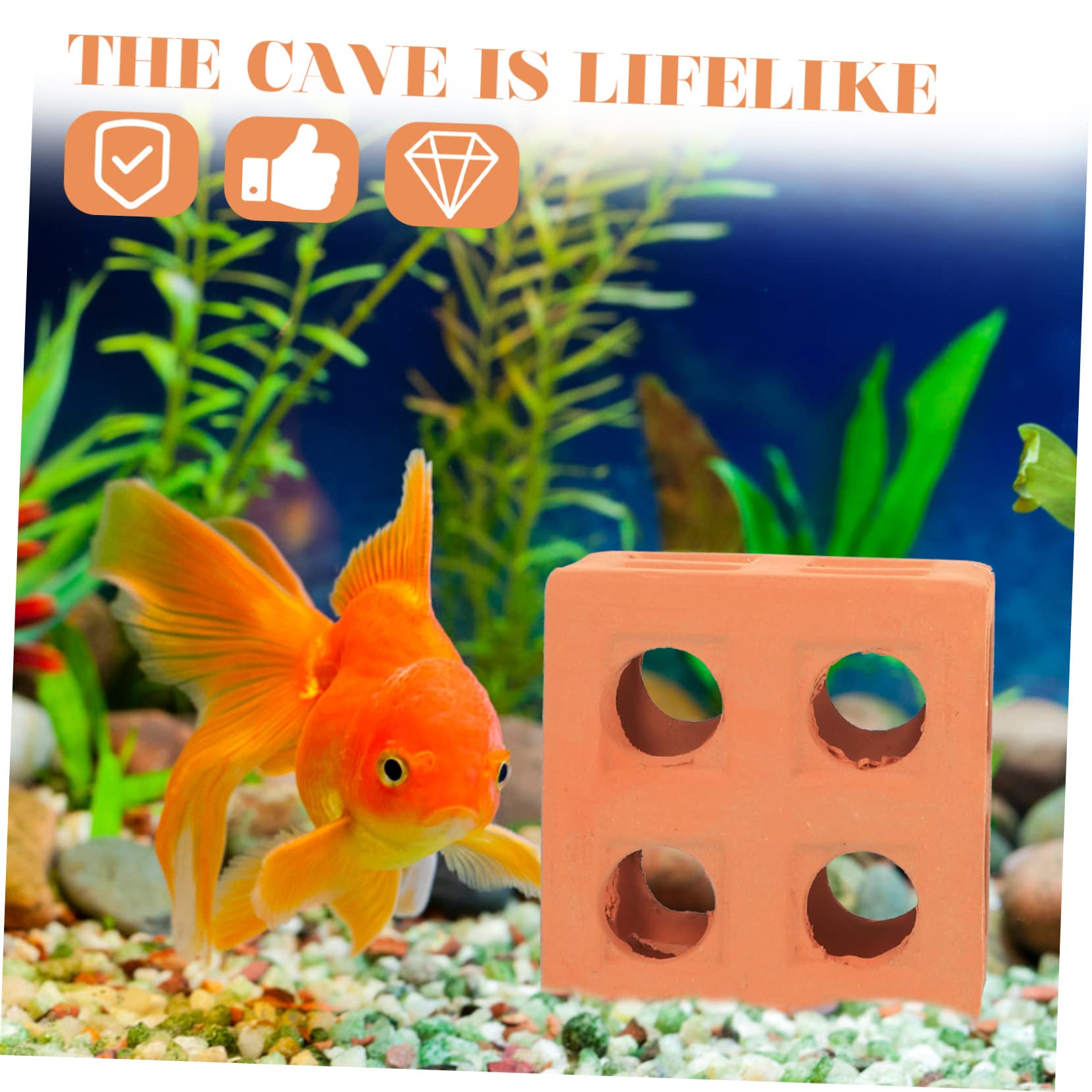 Mipcase 6stücke Aquarium Versteck Höhle Für Fische Und Garnelen Sichere Dekoration Für Aquarien Als Versteck Und Zuchtplatz Unterwasser Ornament Für Fischbecken