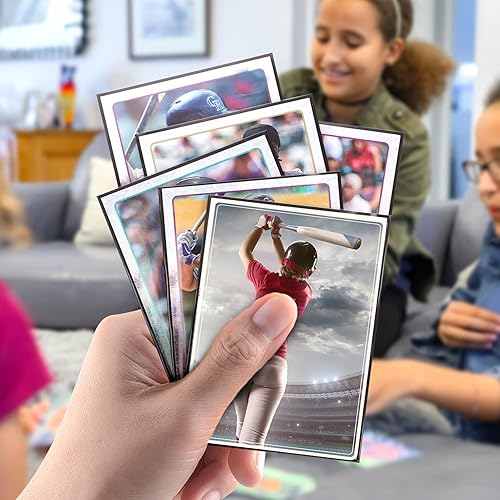 Miniatura 2 de 1000 fundas negras para tarjetas de intercambio, fundas mate para tarjetas, protectores de tarjetas compatibles con tarjetas de béisbol, tarjetas