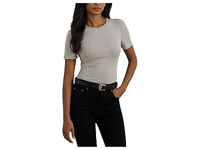 Lauren Ralph Lauren Stretch Cotton Crew Neck T-Shirts Women