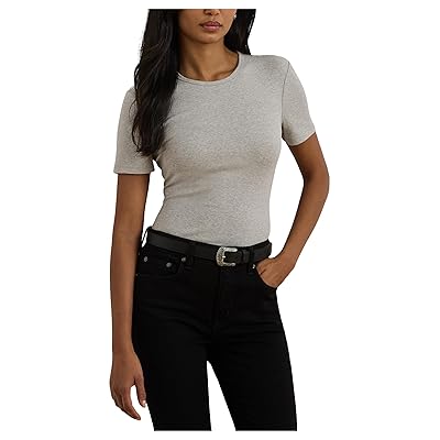 Lauren Ralph Lauren Stretch Cotton Crew Neck T Shirts Women