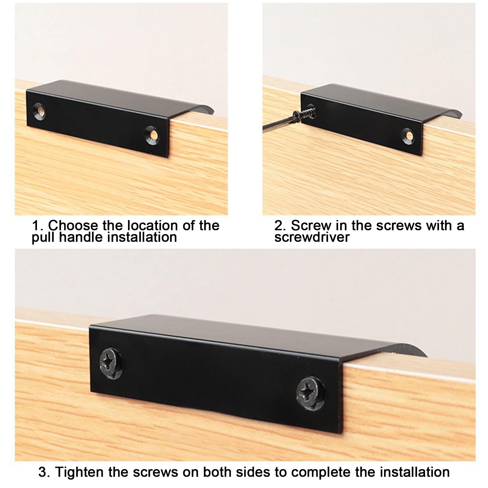 6 Pezzi Maniglie per Mobili 80 mm,per Mobili Moderni con 12 Viti Cassetti Maniglia per Mobili,Armadio Nascoste Maniglie da Incasso Cucina per Casa,Cassetti,Armadi-Bianco