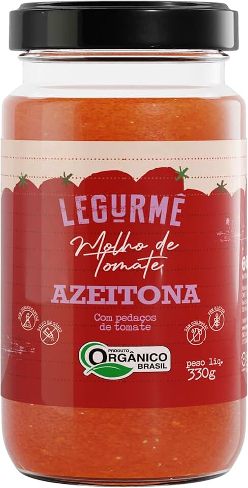 Legurmê Molho De Tomate Orgânico Com Azeitona 330g