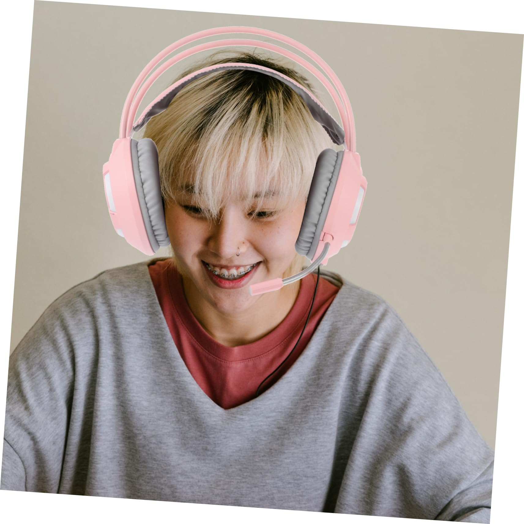 Cuffie Gaming Professionali Over Ear con Microfono Suono Surround Realistico Comfort Ottimale per Giocare Guardare Film e Videochiamate