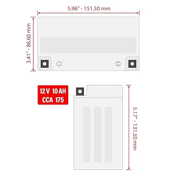 Kotti3079様 Amazon.com: Caltric Ytx12-Bs Agm Battery Compatible with