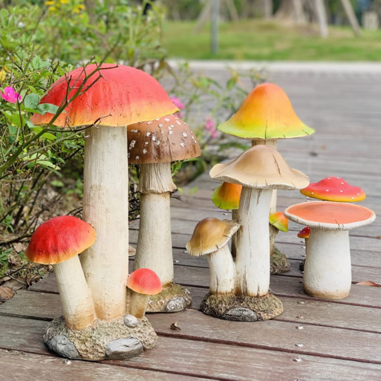 Amazon.co.jp: きのこの置物 マッシュルーム 北欧 本物そっくり F 