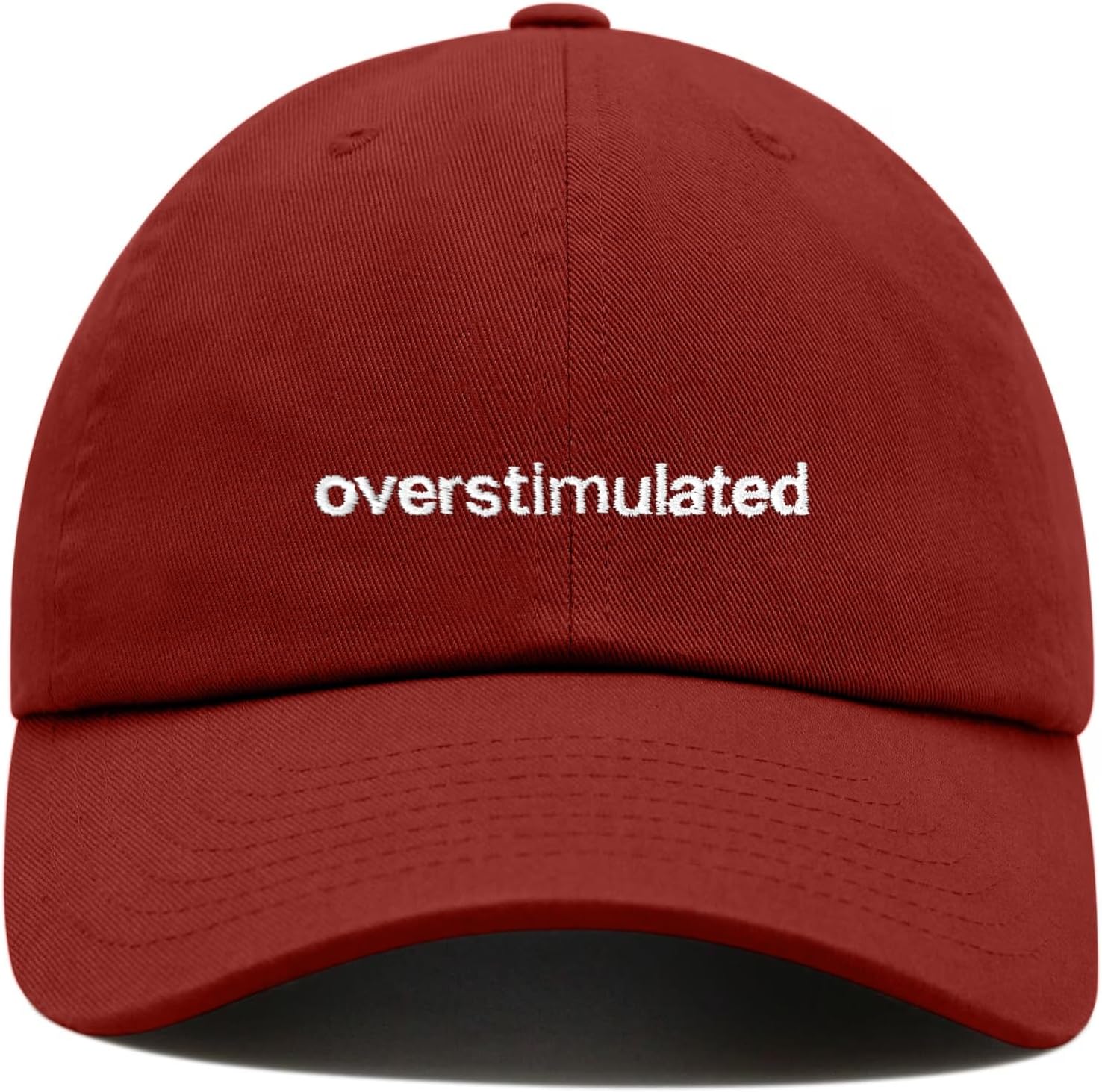Overstimulated Baseball Cap Embroidered Cotton Adjustable Dad Hat