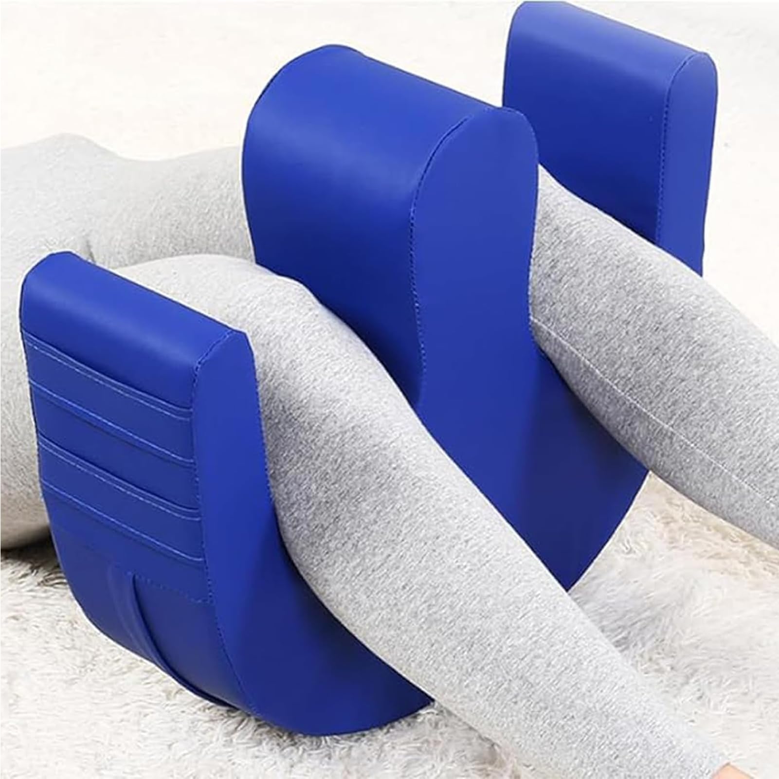 Dispositivo Di Rotazione Del Paziente Impermeabile in Pelle PU Strumento Infermieristico A Forma Di U Roll Over Con Comodo Cuscino Per La Rotazione Del Paziente Fasciato Per Anziani,Blu