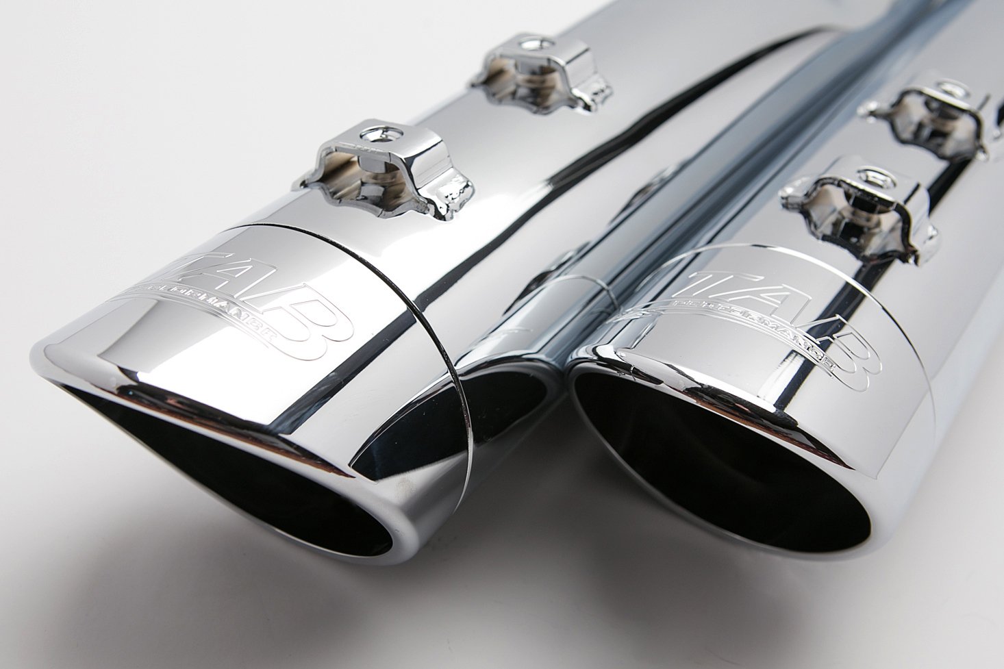 4" Touring Exhaust B.A.M. Sticks (Chrome End Cap) (2.5" Louvered Baffle)