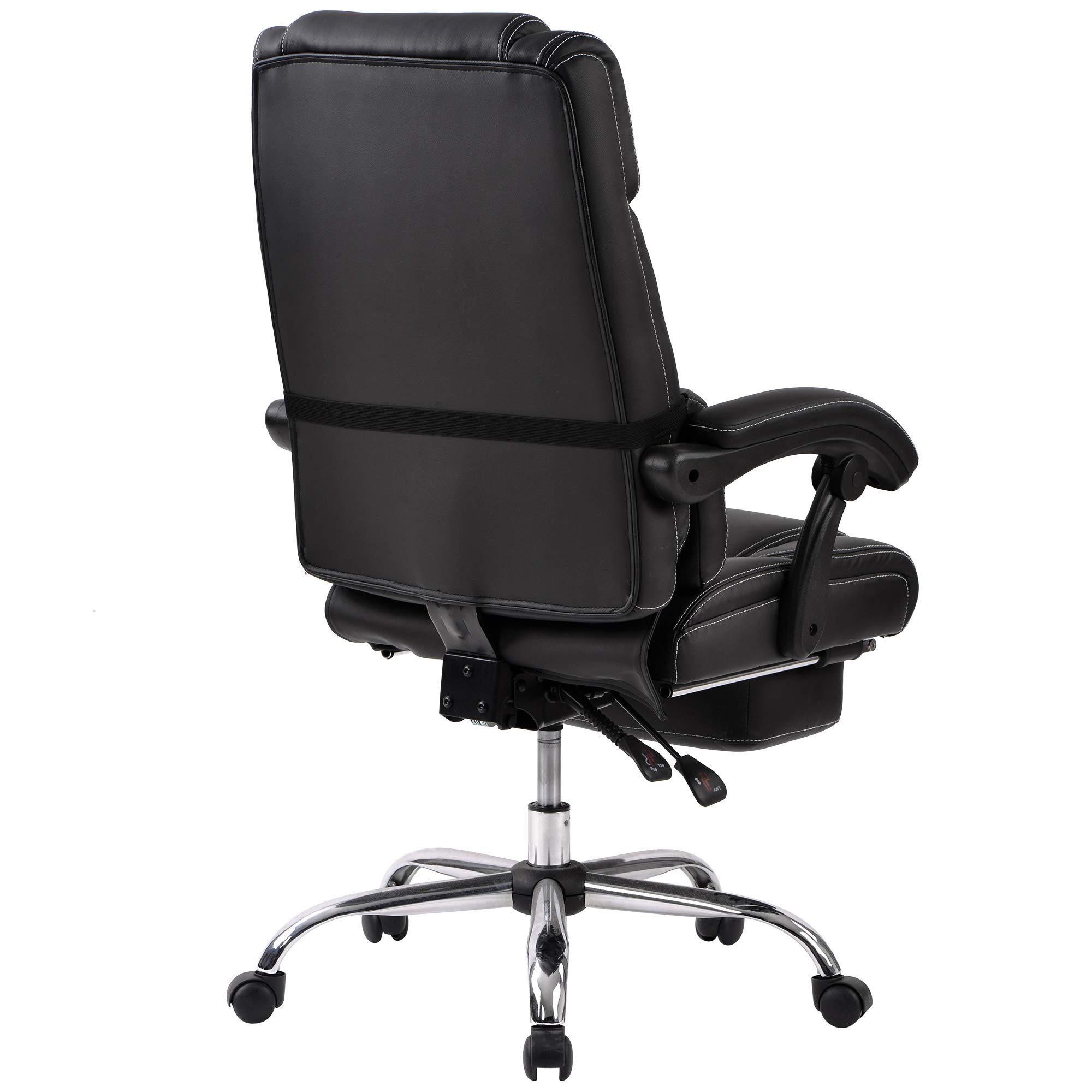 Reclining Office Chair w/Footrest,JULYFOX 170 Reclining Ergonomic High