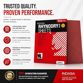 Buy Indasa Red Line Rhynodry Heavy Duty Sanding Sheets, 5 Series (5-40)
