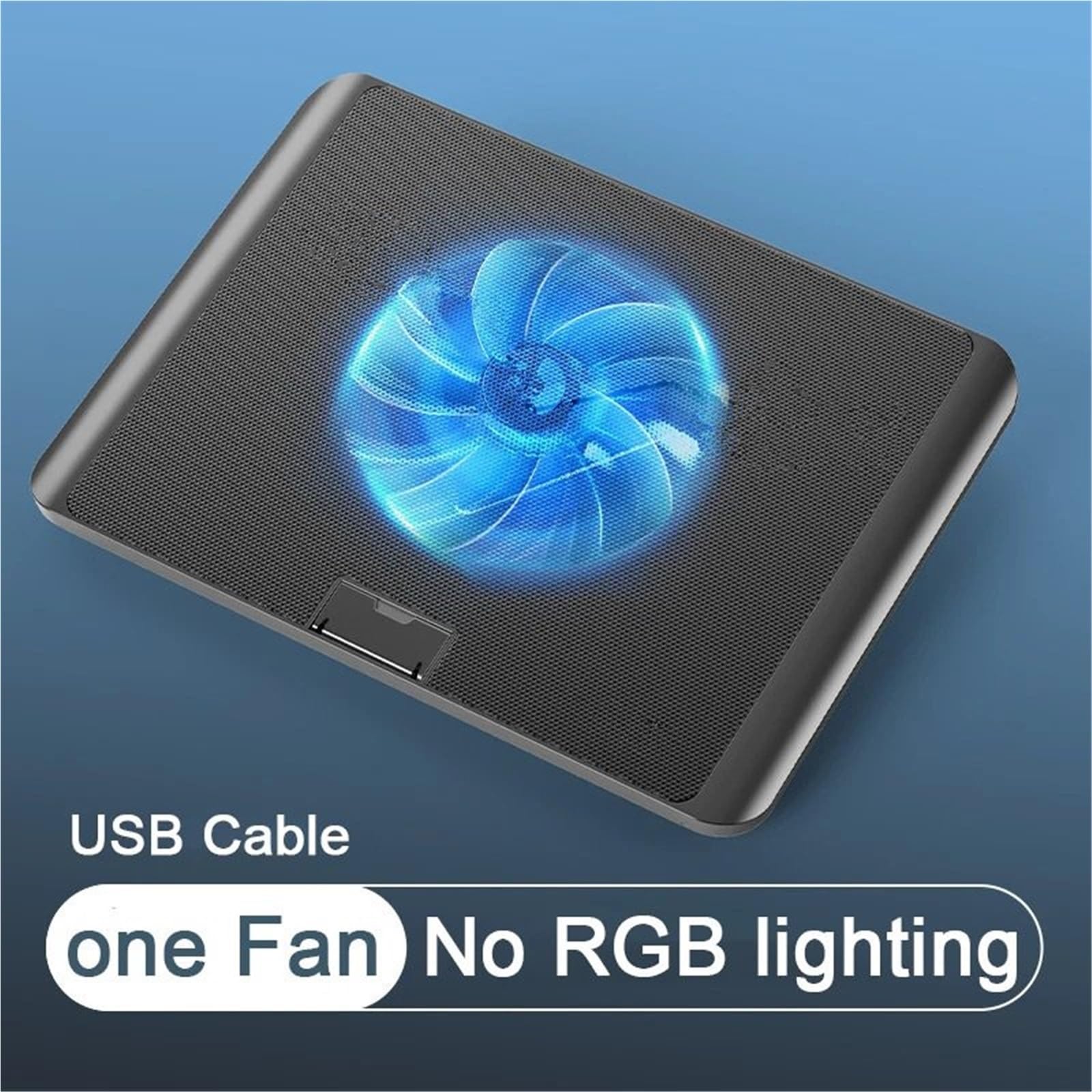 Oświetlenie RGB Podkładka chłodząca do laptopa Dwa wentylatory 3200 obr./min Cicha chłodnica Chłodzenie laptopa do gier 11-17 cali Podkładka chłodząca pod laptopa(One Fan)