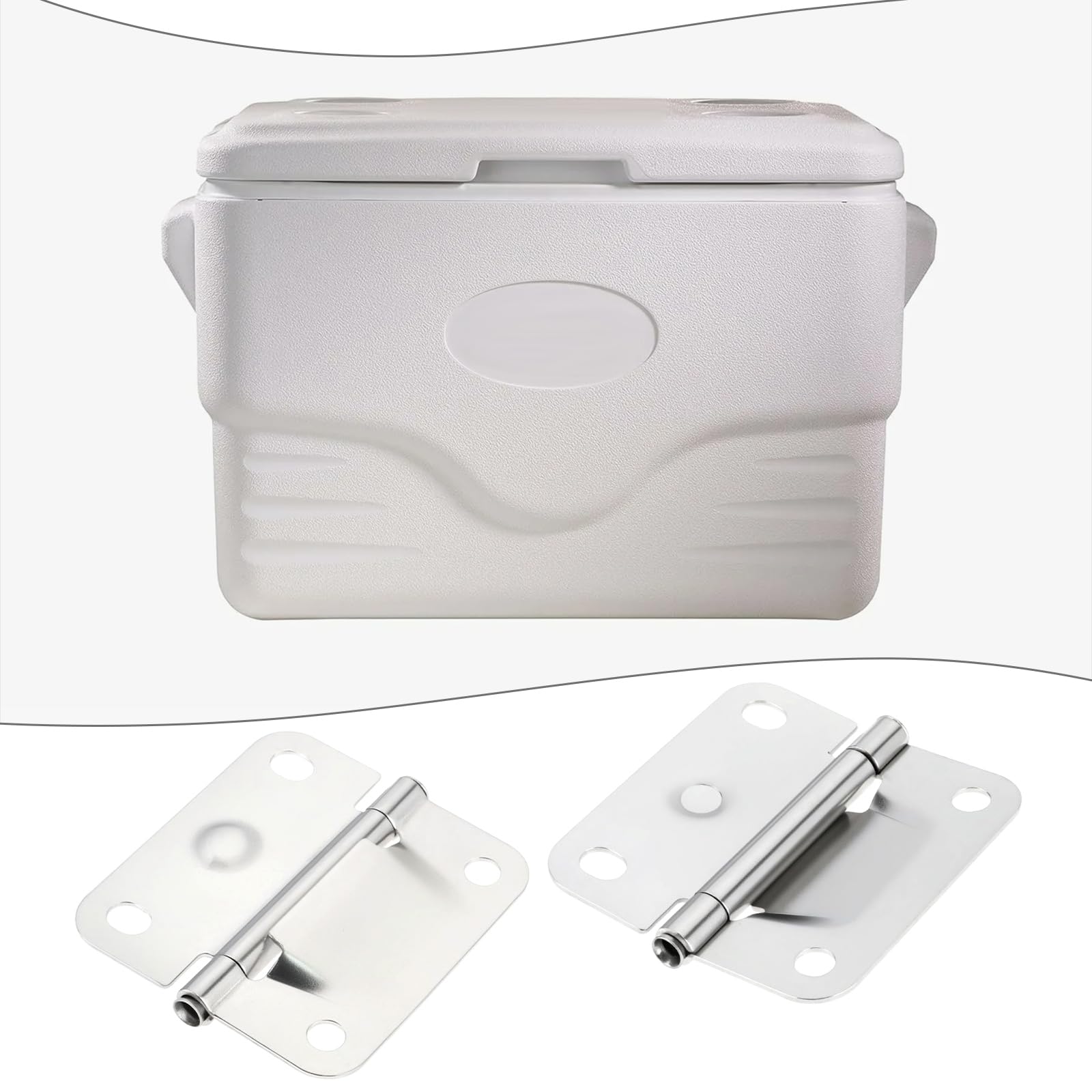 SG Store 2 Charnières Acier Inox Pour Glacière Coleman – 2”x1,9”, Compatible Modèles 5226, 5235, Etc.