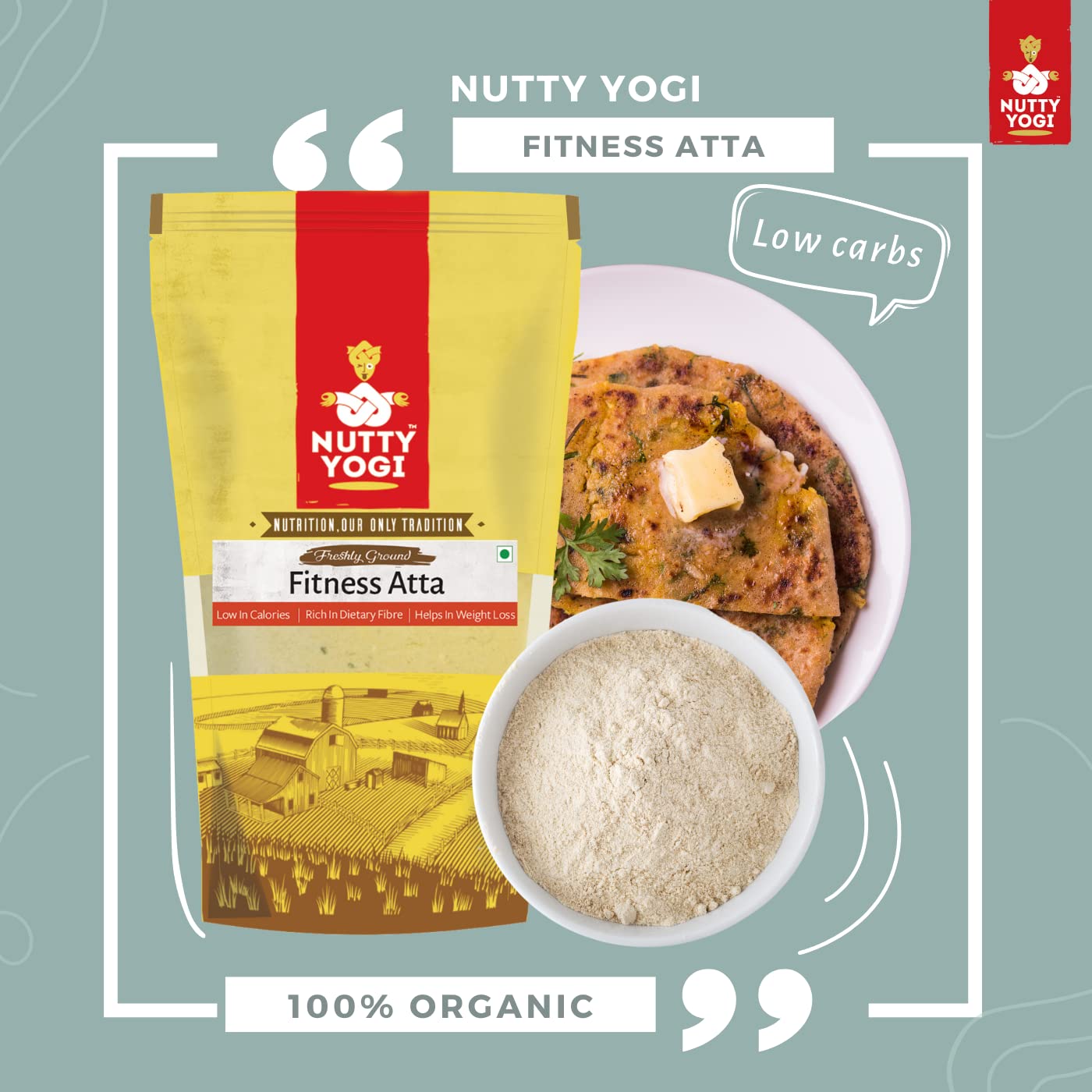 Nutty Yogi Fitness Atta 800 gm 1