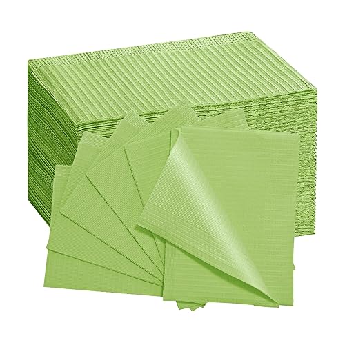 Miniatura 17 de Baberos Dentales para Pacientes Desechables Impermeables Baberos de Papel Dental 50 PCS, 13" x 18" - Hoja de Babero de Tatuaje de 3 Capas Servilleta