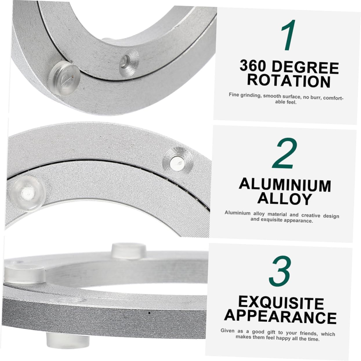 Smooth Rotating Bearing for Turntable Base Aluminum Alloy for Stable Center for Restaurant
