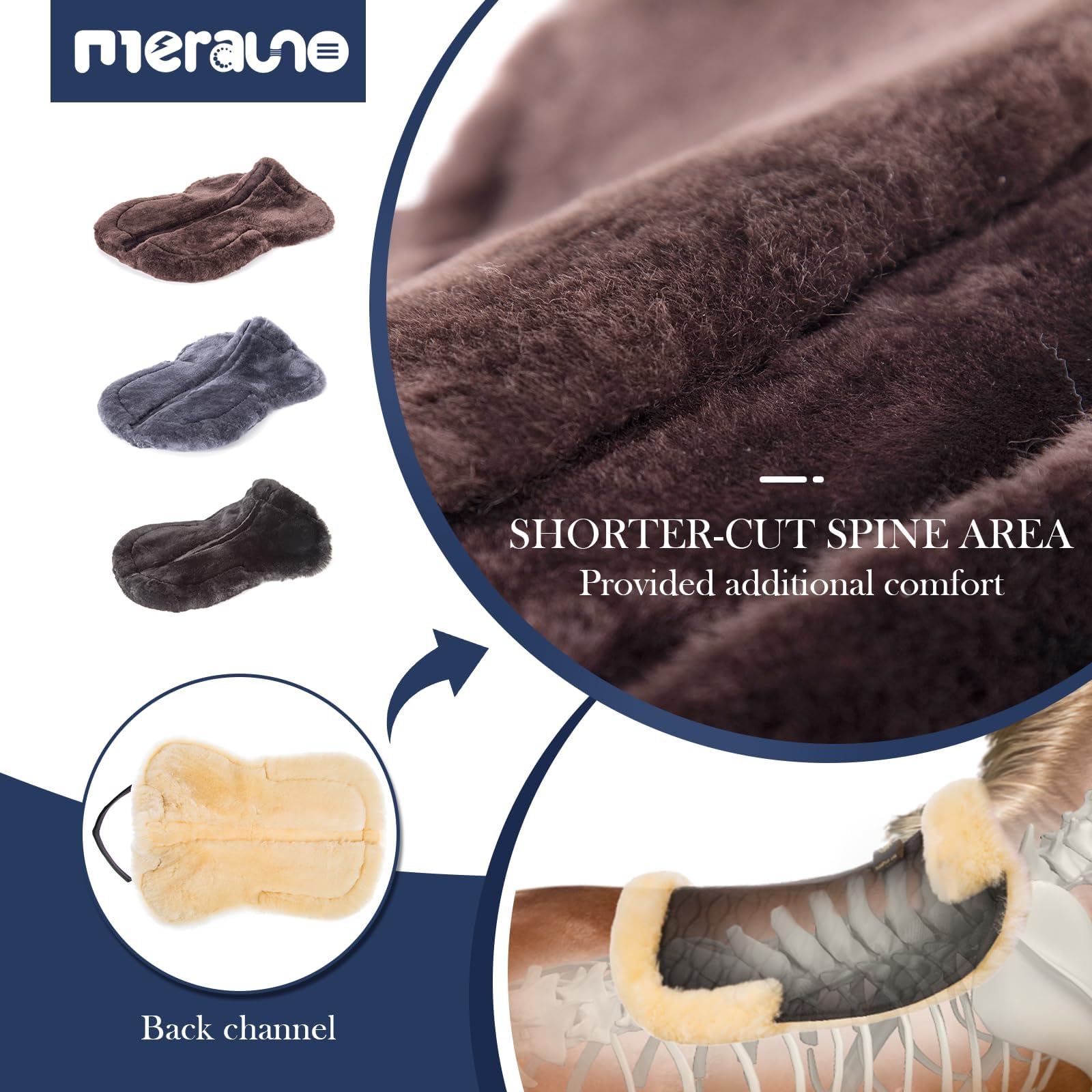 Pelle di agnello, correzione Pad in cotone trapuntato, 4 tasche con inserti in memory foam (pelliccia d'agnello naturale + cotone trapuntato)