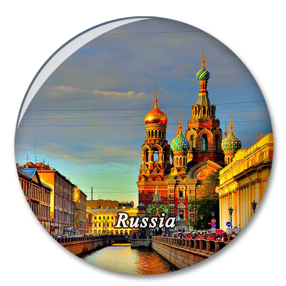 Cobrew 4Cm-Bxt4926 Russia St Petersburg Fridge Refrigerator Magnet Decorative Magnet Sticker Travel Souvenir Collection Tourist City Gift Whiteboard Kitchen