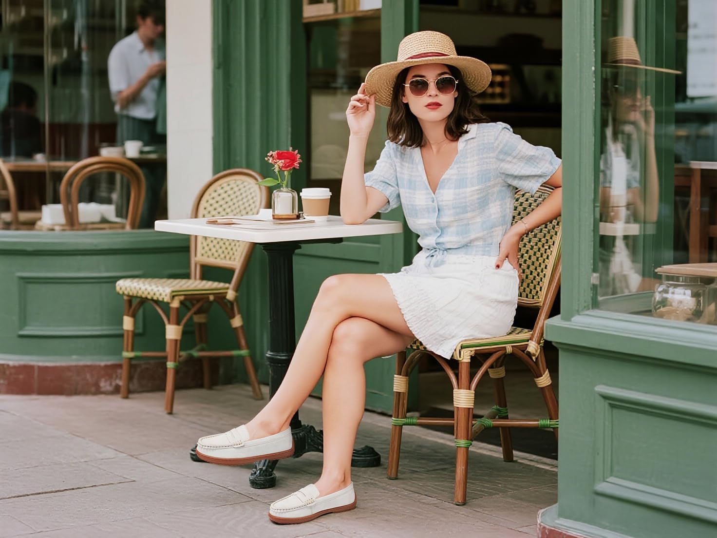 BEAUSEEN Women's Penny Loafers Slip-On - Lightweight Breathable Suede Driving Moccasins,Cute Business Casual Dress Shoes for Work & Travel - Image 2