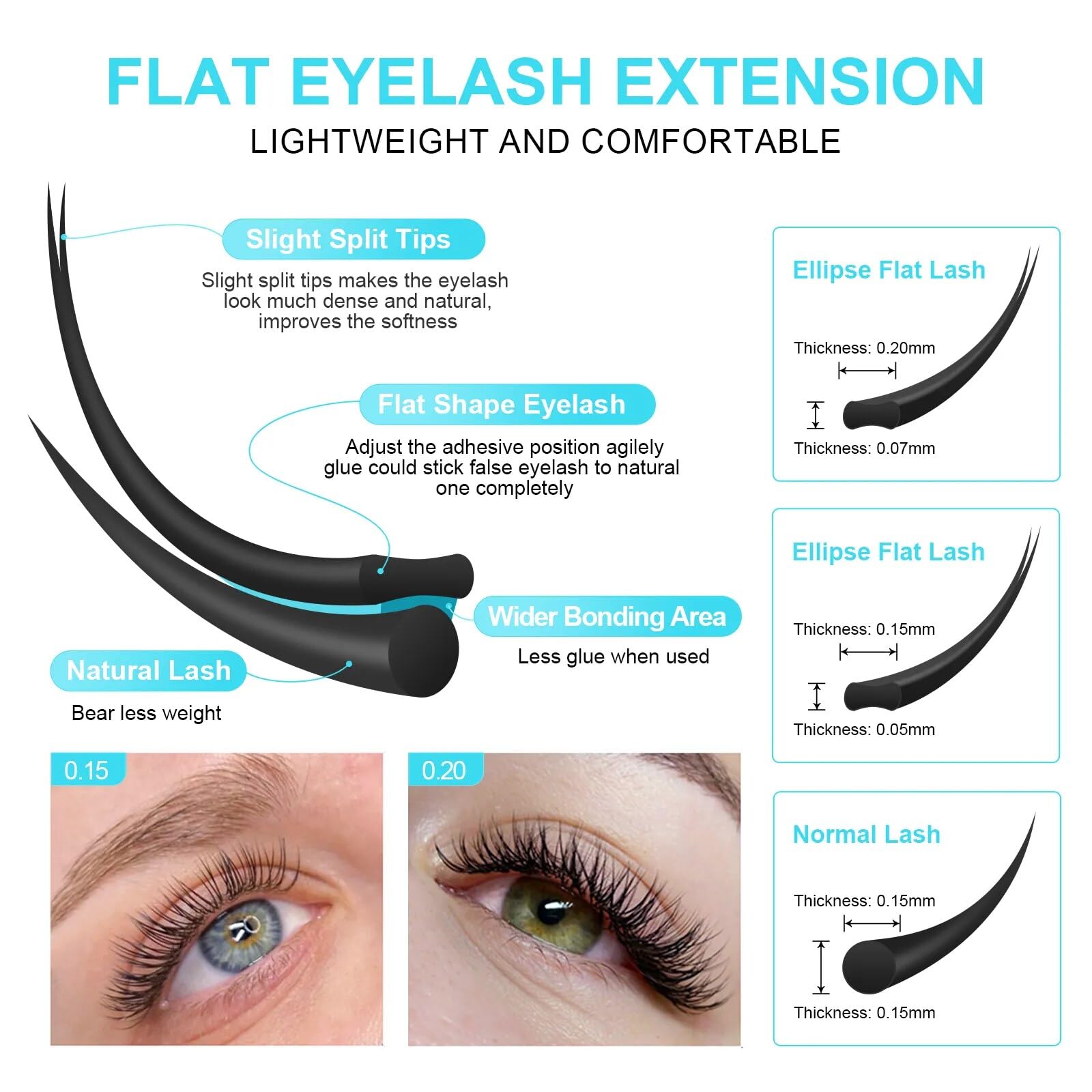 NAGARAKU Ellipse Lash Extensions for Professional Eyelash Application