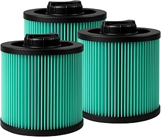 Nispira DXVC6914 HEPA-Staubsaugerfilter, passend für Nass-/Trockensauger von DeWalt DXV06P DXV09P DXV09PA DXV10P DXV10PL DXV10S DXV10SA DXV10SB DXV12P DXV14P DXV16P DXV16PA | Pack von 3