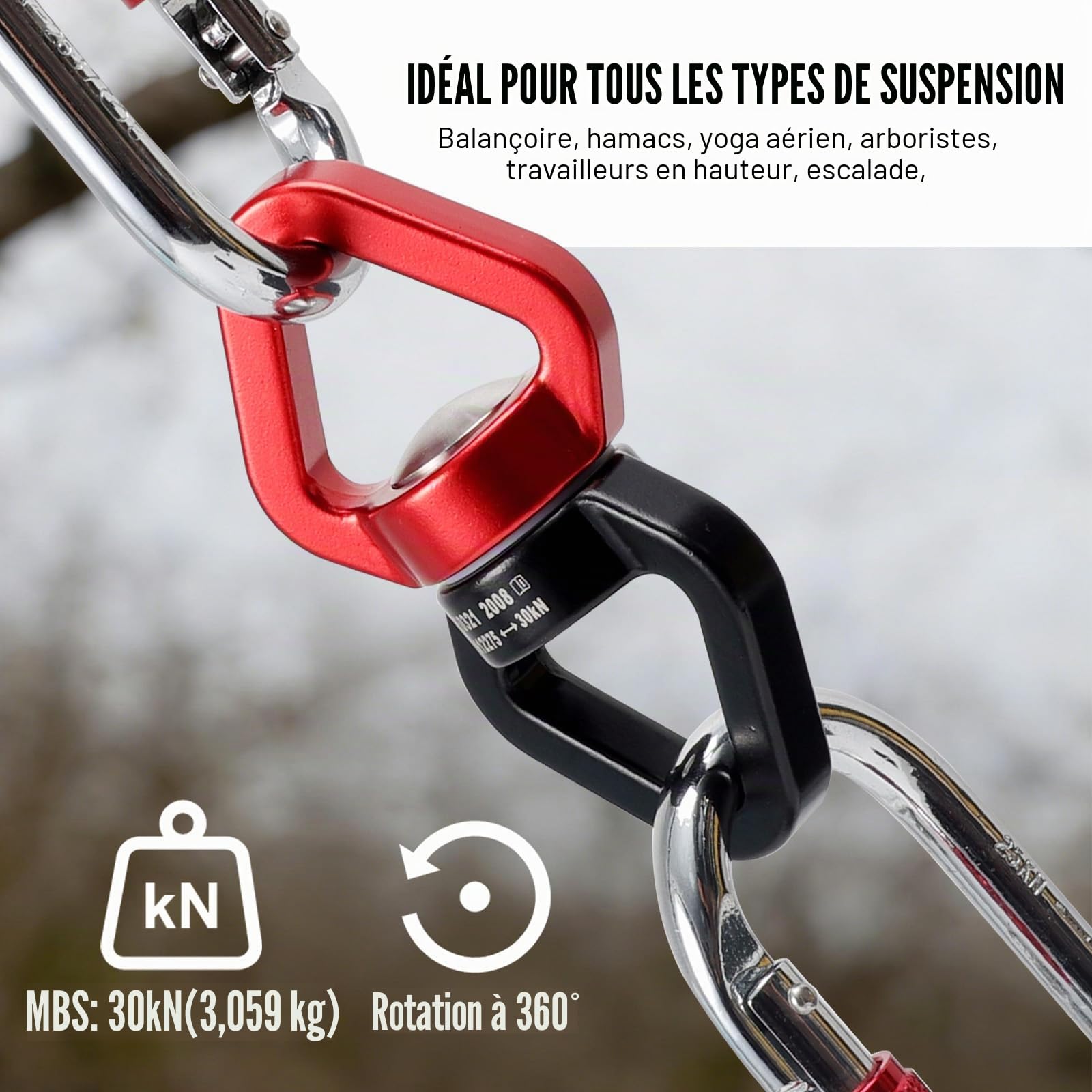 DASKING Rotule de balançoire 30kN - Roulement à Rotation silencieuse à 360°