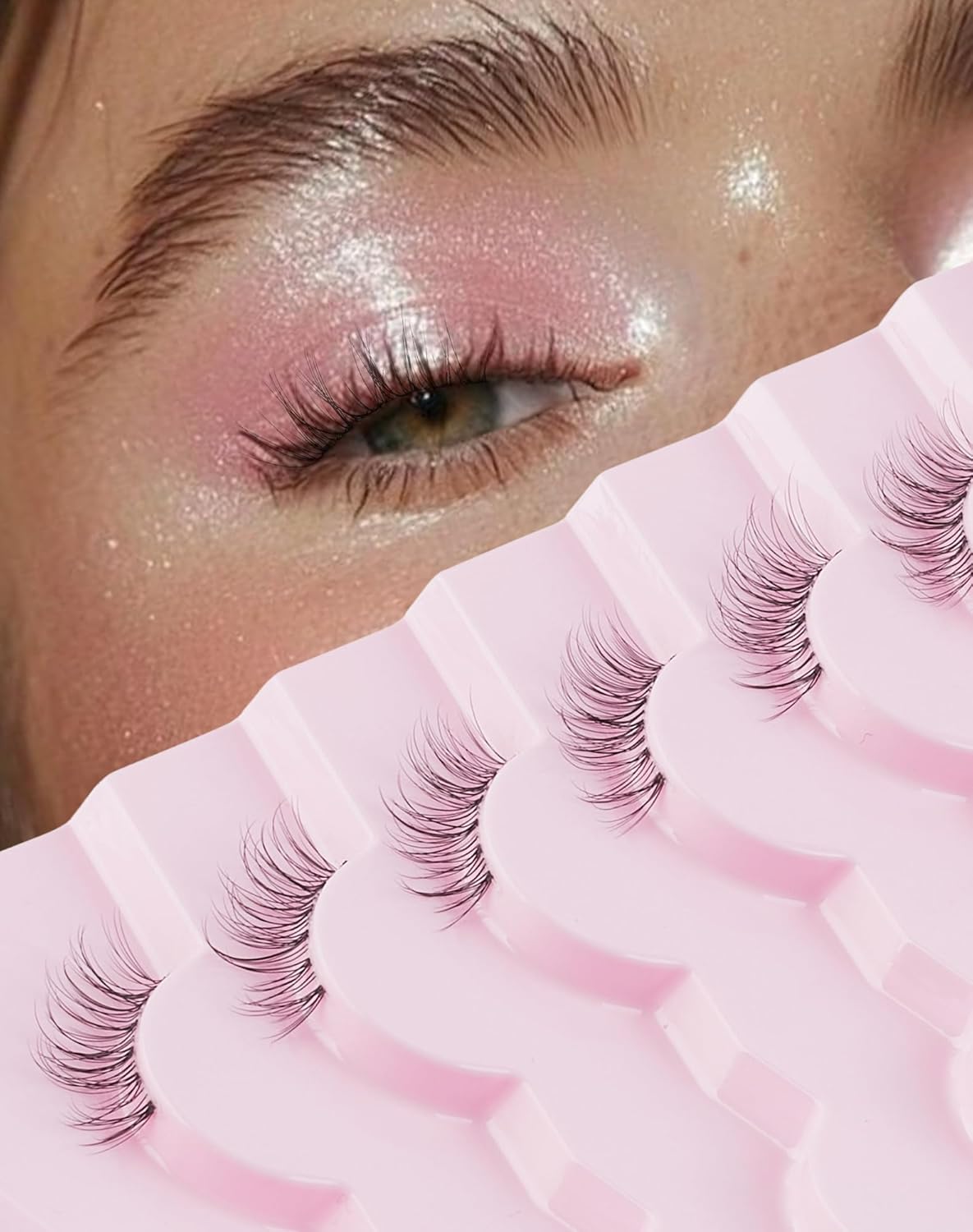 Frihappy Wispy Lashes Natural Eyelashes Fake Eyelashes Natural Lashes False Eyelashes Natural Eye Lashes Mink Lashes FRH-2