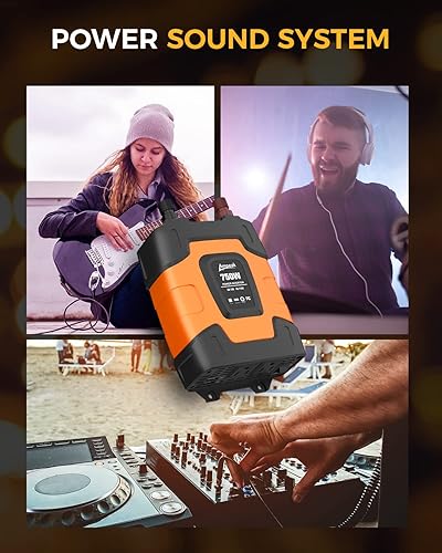 Miniatura 6 de Ampeak - Inversor de potencia de 750 W, 4.8A con doble puerto USB, 2 salidas de CA, inversor de coche, 12V CC a 110V CA, 11 protecciones