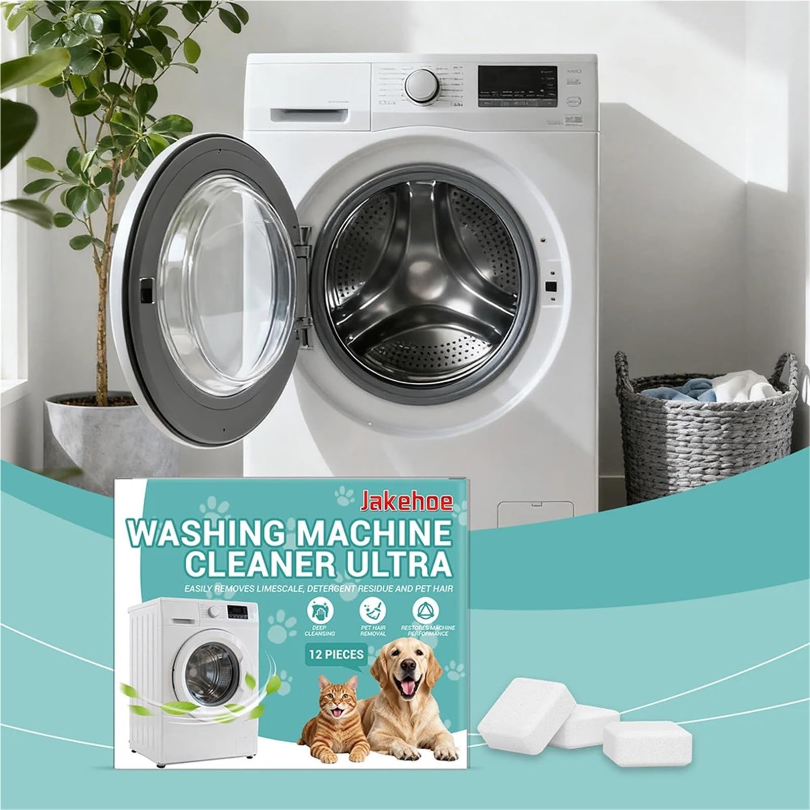 washing machine cleaner tablets Pastilles détartrantes for lave-linge à chargement frontal