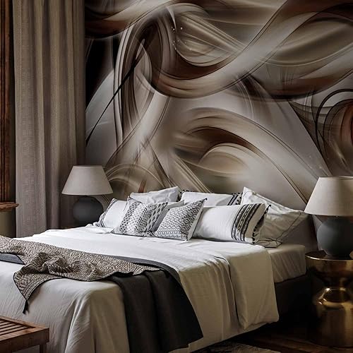 Miniatura 5 de artgeist Mural de pared abstracto marrón de 116 x 83 pulgadas, papel tapiz autoadhesivo para despegar y pegar, autoadhesivo, extraíble, gran