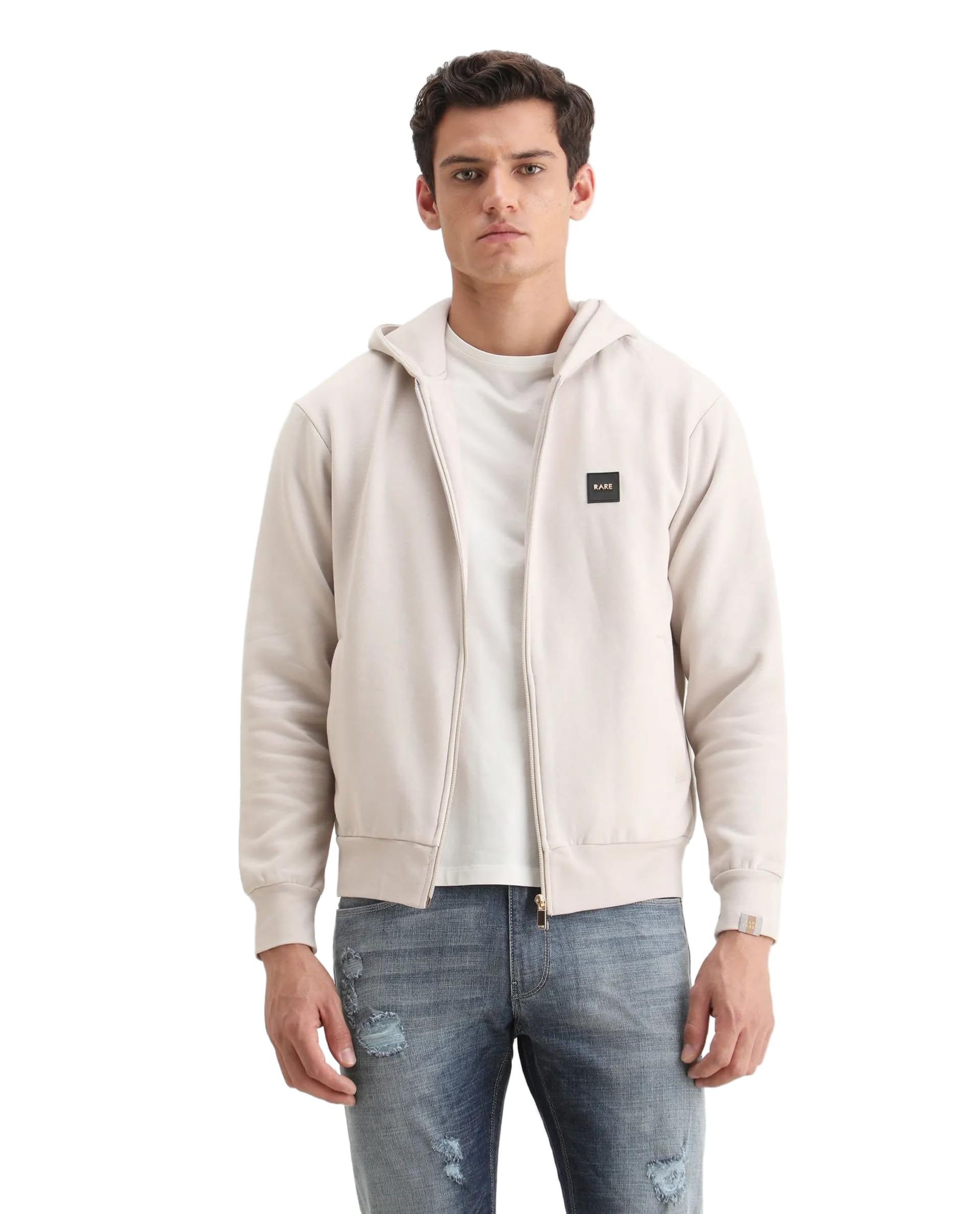 rare rabbit Men's Anderson-2 Regular Solid Cotton Hooded Long Sleeve Sweatshirt-picture-30