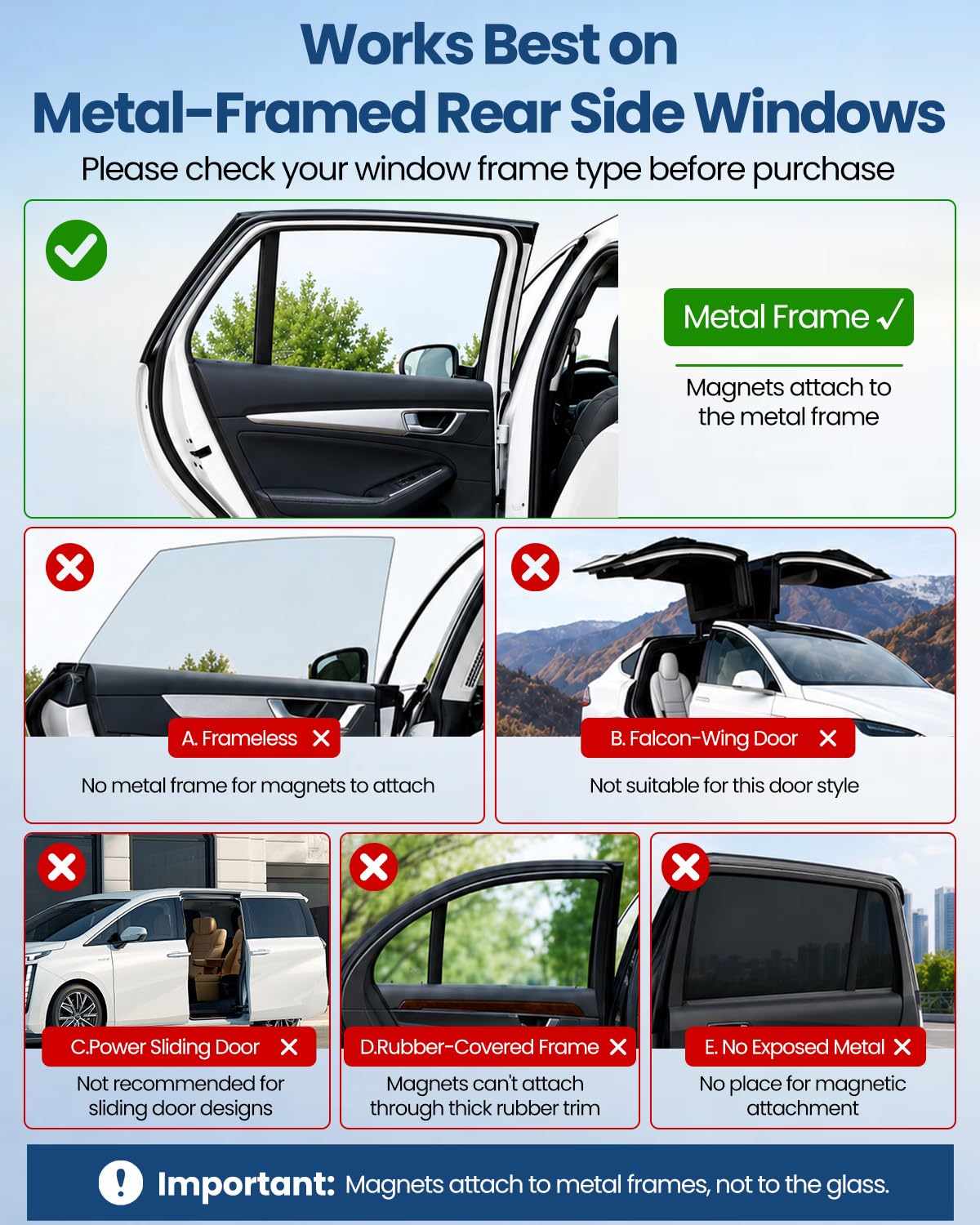 PEMOTech Sonnenschutz Auto Baby【2 stück/Magnetisch】 UV-Schutz Auto Vorhang Nachhaltiges & Hochwertiges Doppelte Schutzwirkung Sonnenschutz Kinder fit 99% Autos, Privatsphäre Für Ihre Familie